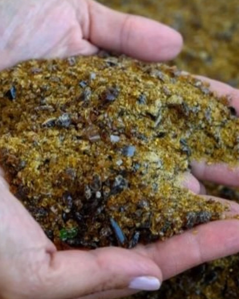 Granalla de vidrio triturado