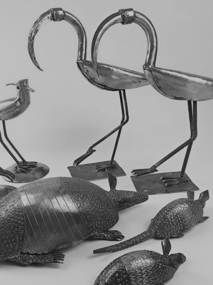Esculturas de metal reciclado